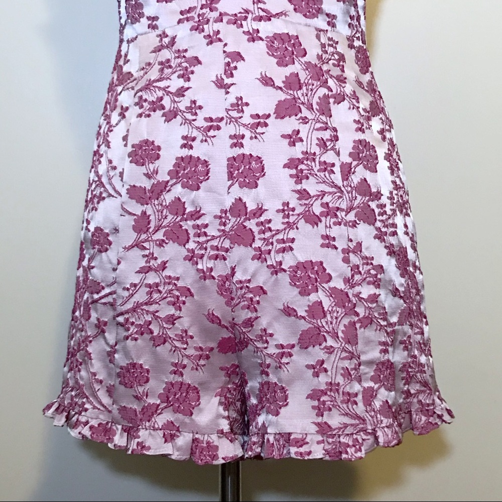 Revolve Likely Jacquard Floral Ruffle Romper - Picture 4 of 14